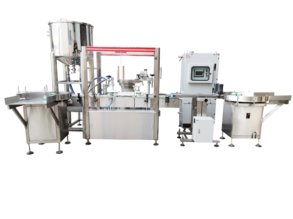 PVC胶水化学溶剂灌装旋盖生产线